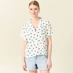 chemise manches courtes bleu canard femme Chemise manches courtes bleu canard femme