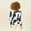 Pull manches longues r&eacute;vesible noir femme