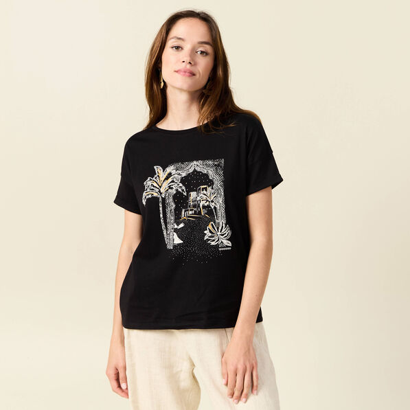 t shirt eco responsable noir femme T-shirt éco-responsable noir femme