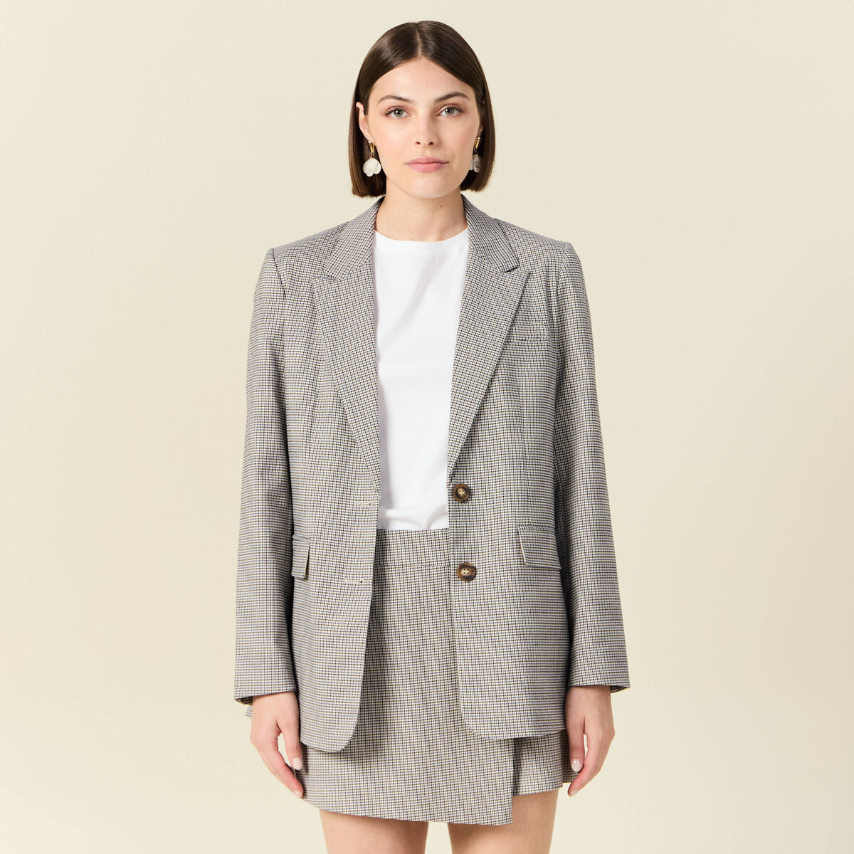 Veste blazer éco-responsable bleu marine femme