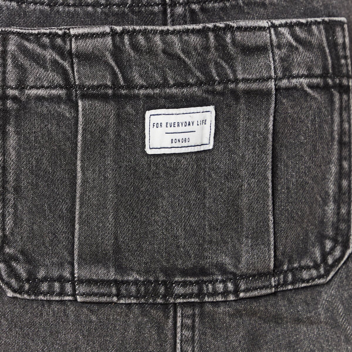 Salopette en jean denim gris femme
