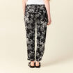 Pantalon carotte fluide noir femme