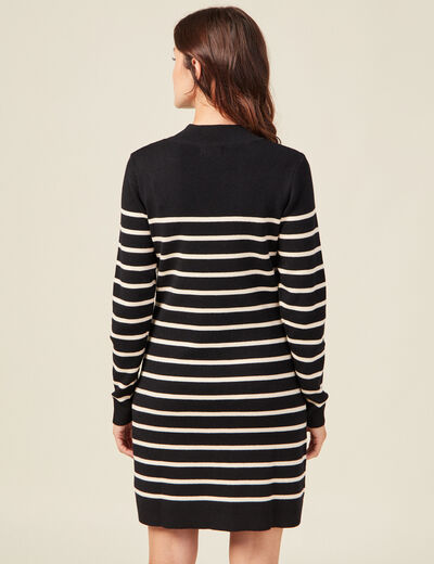 Robe pull éco-responsable noir femme