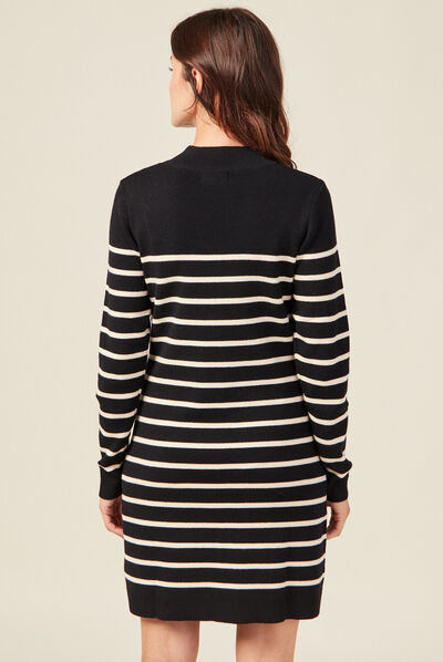 Robe pull éco-responsable noir femme