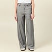Pantalon large fluide gris femme