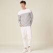 T-shirt manches longues ecru homme