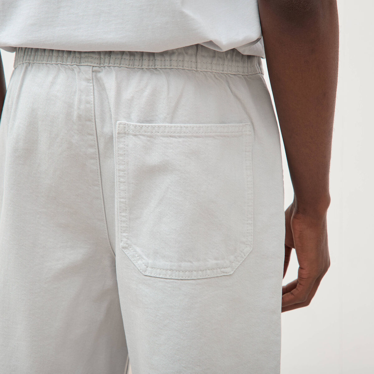 Bermuda en coton gris clair homme