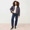 Pull droit brod&eacute; manches longues creme femme