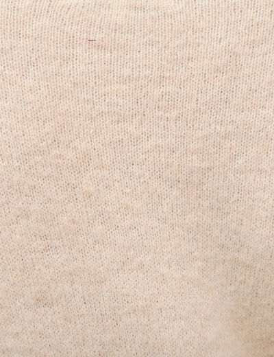 Robe droite courte manches longues creme femme