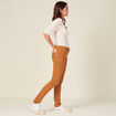 Pantalon slim marron femme