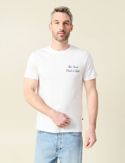 T-shirt manches courtes blanc homme