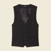 Veston sans manches noir homme