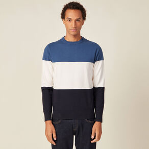 Pull éco-responsable bleu foncé homme