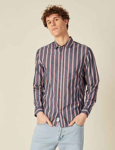 Chemise éco-responsable bleu marine homme