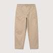 Pantalon coupe large beige homme