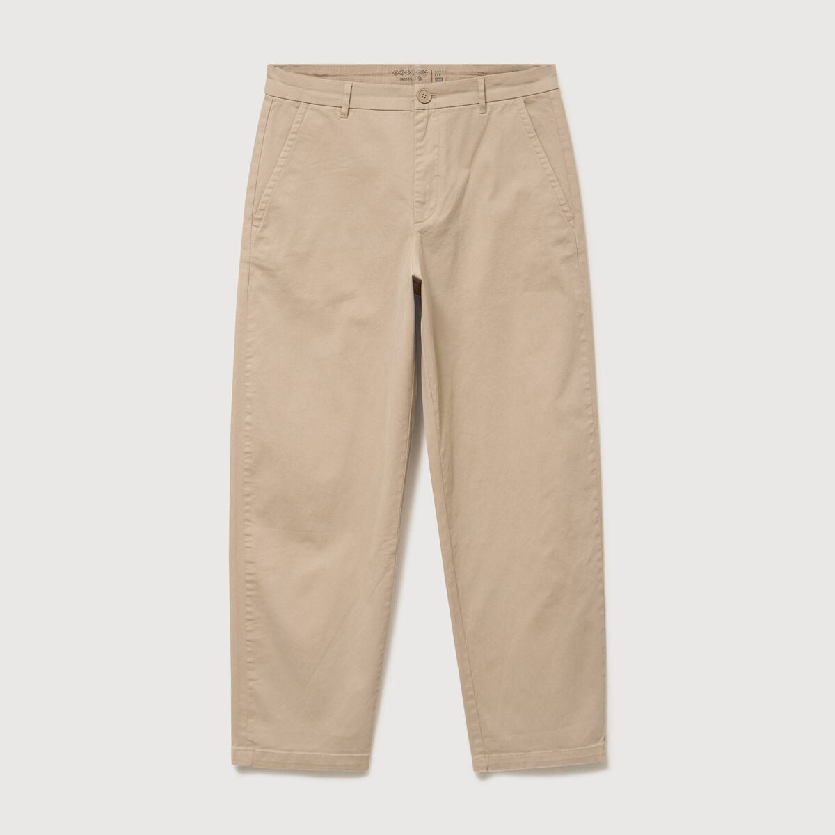 Pantalon coupe large beige homme