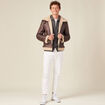 Blouson droit simili cuir taupe homme