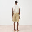 Bermuda en jean coton beige homme