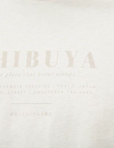 T-shirt en coton manches courtes gris clair homme