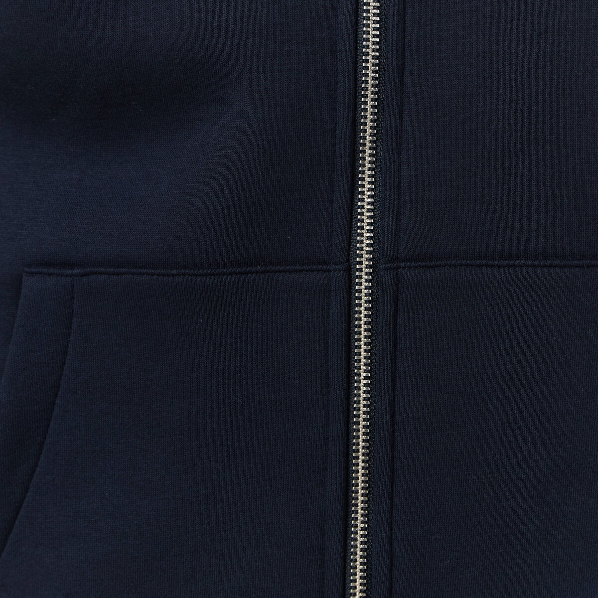 Sweat &agrave; capuche manches longues bleu marine homme