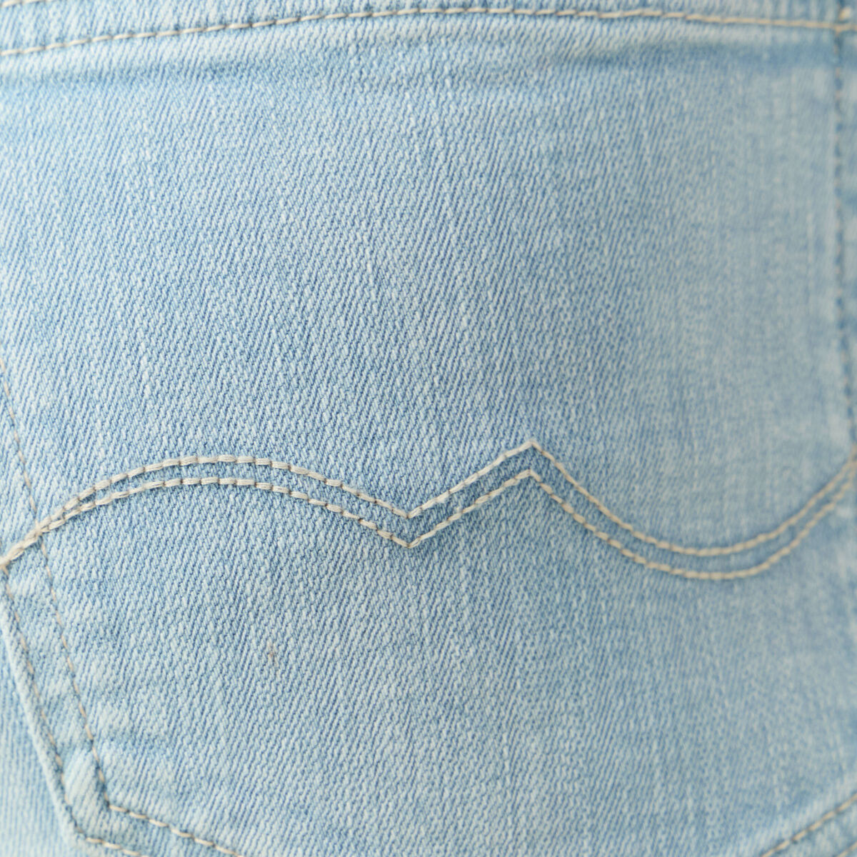 Jeans slim taille haute 7/8ème denim bleach femme