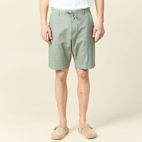 Bermuda droit vert olive homme