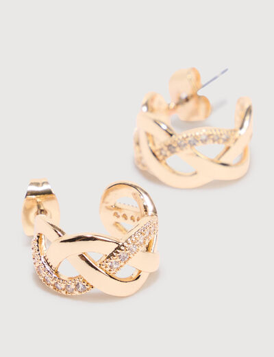 Boucles d'oreilles cr&eacute;oles couleur or femme