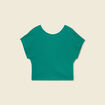 T-shirt manches courtes vert turquoise femme