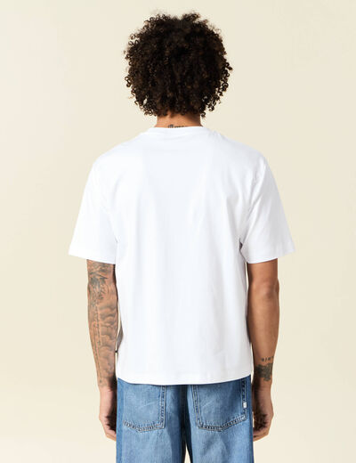 T-shirt manches courtes blanc homme