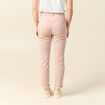 Chino cigarette 7/8&egrave;me taille haute rose clair femme