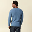 Pull manches longues fabriqu&eacute; en France bleu fonc&eacute; homme