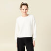 Sweat manches longues ecru femme
