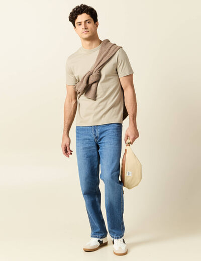 T-shirt éco-responsable beige homme