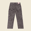 Jeans cargo taille haute noir femme
