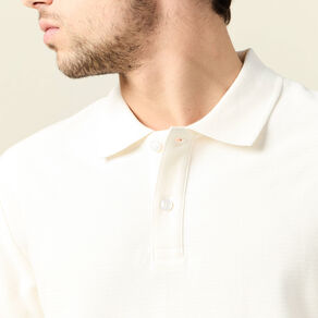 Polo manches courtes ecru homme