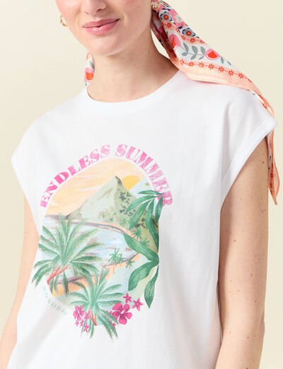 T-shirt éco-responsable blanc femme