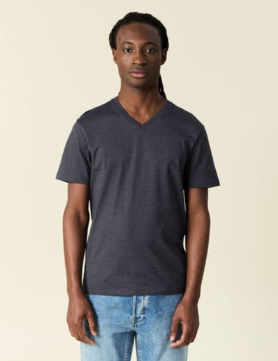 T-shirt manches courtes homme bleu foncé homme