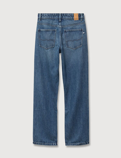 Jeans straight taille standard bleu gris femme