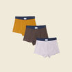 Lot 3 boxers jaune moutarde homme