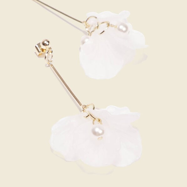 boucles doreilles pendantes blanc femme Boucles d'oreilles pendantes blanc femme