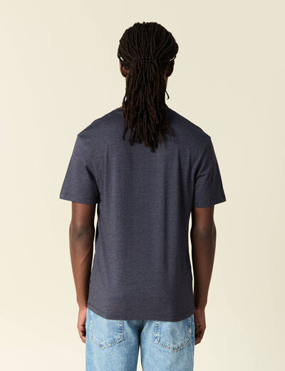 T-shirt manches courtes homme bleu foncé homme