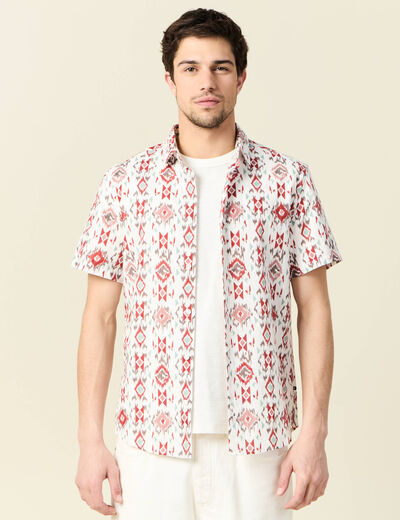 Chemise manches courtes multicolore homme