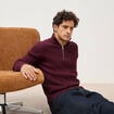 Pull col camionneur prune homme