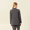 Veste blazer double boutonnage gris femme