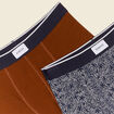 Lot 2 boxers marron cognac homme