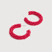 Boucles d'oreilles cr&eacute;oles rose femme
