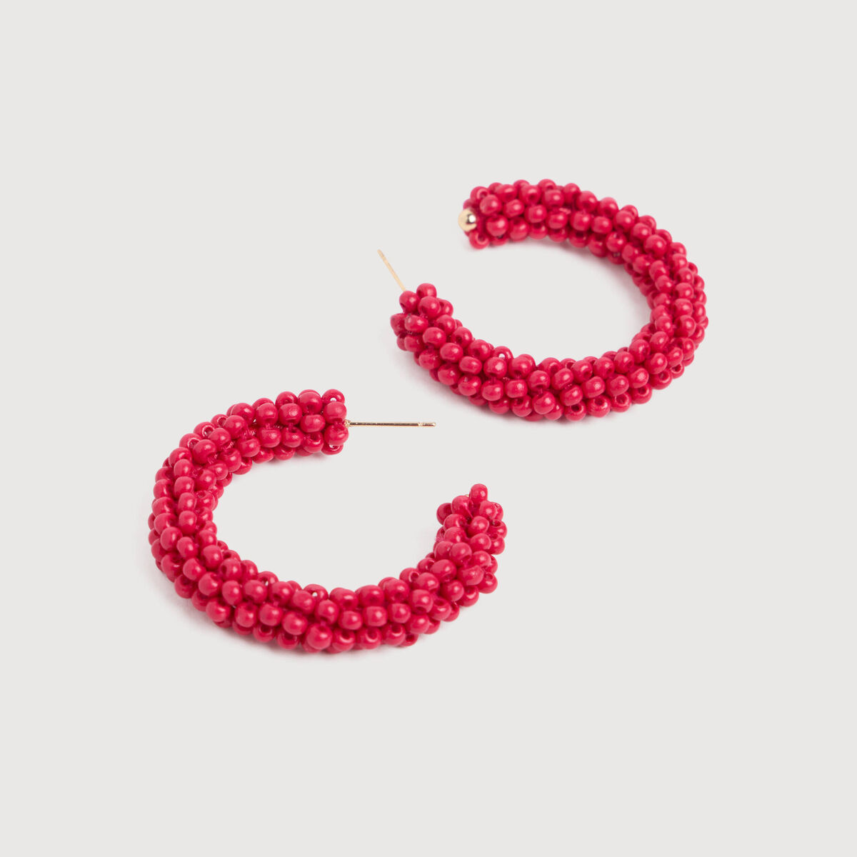 Boucles d'oreilles cr&eacute;oles rose femme