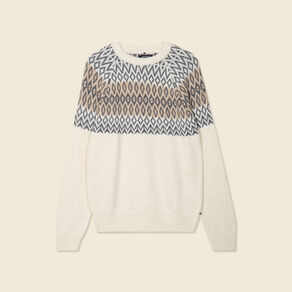 Pull manches longues ecru homme