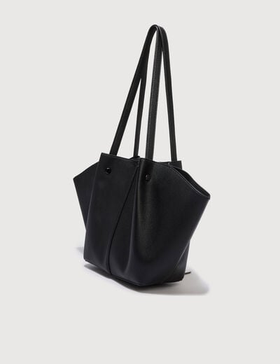 Cabas sac bandouli&egrave;re noir femme