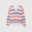 Gilet manches longues multicolore femme
